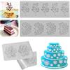 Tuxuzal Stampo in silicone 3 pezzi: stampi in silicone con foglie, corallo e fiori, in rilievo, antiaderente, flessibile, multifunzionale, per torte, cupcake, budini, gelati e altro ancora