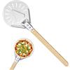 Magrimaxio Pala per Pizza Forata 7 Pollici - Spatola in Alluminio Anodizzato Duro con Manico - Pale Professionale, Pane, Crostate Fatta in Casa