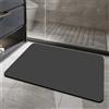 Odot Tappeto Bagno Antiscivolo Diatomite, Colore Solido Minimalista Lavabile Assorbente Asciugatura Rapida Tappetino in Microfibra Tappetino da Bagno per Doccia Ingresso Cucina (Nero,80x120cm)