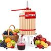 HENGMEI 6L Pressa per frutta Torchio a cricco Spremiagrumi meccanico per Fare Succo, Sidro e Vino