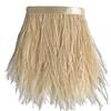 Sowder, orlo sfrangiato con piume di struzzo con nastro di raso per abito, per cucito, artigianato, costumi, decorazioni, confezione da 1,8 m Ivory