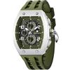 TSAR BOMBA Orologio Uomo Tonneau Lusso Quadrato Orologio da polso Uomo Cristallo di zaffiro Giapponese Movimento al quarzo Cinturino in Silicone 50M Impermeabile Cronografo Regalo per gli Uomini