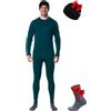 Merino.tech Set Intimo Termico Uomo in Lana Merino con Berretto | Intimo funzionale midweight traspirante e anti-odore, Intimo da sci, Set intimo termico, Trekking, Sci, Outdoor