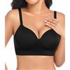 UMIPUBO Reggiseno Senza Ferretto Donna Reggiseni Push Up Senza Cuciture Brassiere Sexy Profondo Scollo A V Imbottito Comodo Bralette Cinghie Regolabili Taglie Regolari e Taglie Forti