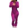 HANMAX Set di 2 tute da donna, a maniche lunghe, con chiusura lampo