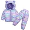 L9WEI Sci Giacca Cappotto Antivento con Cappuccio e Giacca Invernale con Cappuccio per Bambini e Ragazzi Tute Sci Bambina 7 Anni (C, 3-4 Years)