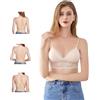 BWOOOWE Bralette Pizzo Donna Schiena Scoperta Reggiseno Triangolo Senza Ferretto Top Intimo Elegante con Design Incrociato sulla Schiena per Uso Quotidiano