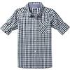 Bienzoe Ragazzi Cotone Plaid Roll Up Camicie | a quadretti, foto di scuola e famiglia, stile casual per il fine settimana, vestibilità regolare, lavabile in lavatrice