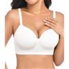 UMIPUBO Reggiseno Senza Ferretto Donna Reggiseni Push Up Senza Cuciture Brassiere Sexy Profondo Scollo A V Imbottito Comodo Bralette Cinghie Regolabili Taglie Regolari e Taglie Forti