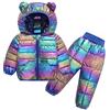 L9WEI Sci Giacca Cappotto Antivento con Cappuccio e Giacca Invernale con Cappuccio per Bambini e Ragazzi Tute Sci Bambina 7 Anni (Blue, 4-5 Years)
