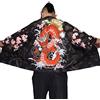 G-like - Cardigan estivo da uomo Kimono - Tradizionale abbigliamento giapponese Haori costume squalo Taoistica giacca a maniche lunghe stile cinese mantello camicia notte accappatoio Dragone One Size