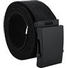 UPGRADE 3STYLE Cintura con fibbia scorrevole tipo militare (NERO NERO 2-4cm)