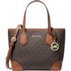 Michael Kors Eva Extra-Small Signature Logo Convertible Tote Bag Brown