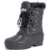 Polar Donna Short La Neve Inverno Tattico Montagna Impermeabile Escursionista Metà Polpaccio A Passeggio Stivali - Nero Pelle - UK3/EU36 - YC0368