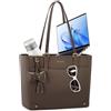 RAINSMORE Borsa Lavoro Donna Università Grande Tote 14 Pollici | Borsa Ufficio Pelle Sintetica in PU Leggera Capacità Borsa Porta PC con Tasche Multiple Ideale per l'shopping e i Viaggi