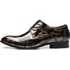 Hitmars Scarpe Derby Uomo Scarpe Stringate Formale Lavoro Eleganti Oxford Cerimonia Francesine Casual Comode Classiche Basse Sposa 1012 Oro Tamaño 43