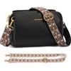 LOVEVOOK Borsa a tracolla da donna, piccola borsa a tracolla media, Nero , 30 x 20 x 10 cm (mit 2 Gurten), Contemporaneo