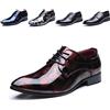 Hitmars Scarpe Derby Uomo Scarpe Stringate Formale Lavoro Eleganti Oxford Cerimonia Francesine Casual Comode Classiche Basse Sposa 1012 Rosso Tamaño 43