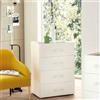 Dmora - Cassettiera Primula, Settimanale a 4 cassetti per Camera da Letto, Mobiletto Multiuso da Ufficio o Studio, 60x41h87 cm, Bianco