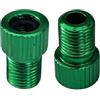 cyclingcolors 2x Adattatore da Presta a Schrader bike valvola adaptor alluminio convertitore bicicletta camera d'aria pneumatico compressore, verde