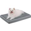 KSIIA Cuccia Cane Interno Piccolo Grande Ortopedico Grigio Scuro 58x43x7cm | Cuccia per cani ortopedica in pile olandese, letto per cani sfoderabile e lavabile, cuscino cane impermeabile