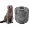 CAThrone Corda in sisal 6mm per Gatto Scratcher Riparare e sostituire il tiragraffi per gatti, DIY Mobili albero per gatti, tappeto e tappetino antigraffio, giocattoli per kicker per gatti, Sisal 20m/66 piedi
