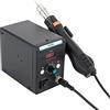 udneondhe Stazione saldante ad aria calda da 700 W, 2 in 1, 100-500 °C, saldatore a | Sensore angolare che passa automaticamente in standby, riscaldatore in ceramica PTC, display LED, 3 ugelli