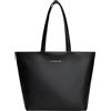 Tommy Hilfiger Donna Borsa Tote Bag Logotape con Zip, Nero (Black), Taglia Unica