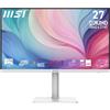 msi Modern MD272UPHW Monitor da ufficio UHD 27" - Pannello IPS 3840 x 2160, 60Hz, schermo eye-friendly, supporto regolabile in 4 direzioni - HDMI 2.0b, DisplayPort 1.4a, Type-C, USB-B, USB-A