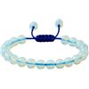 Amazing Gemstone Bracciale in Opale - Bracciale in cristallo curativo, regalo per donne e uomini, pietra preziosa naturale - Regalo perfetto per equilibrio e armonia e guarigione dei chakra (regolabile)