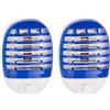 TopHomer 2 pezzi distruggimosche elettrici, insetticida zanzare, lampada per interni ed esterni, camera da letto, cucina, giardino, terrazza (blu)