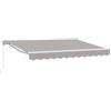 LKJephalotrop Tenda da sole retrattile manuale, 3 x 2,5 m, con braccio articolato, con mezza cassetta, per terrazza e balcone, protezione solare e intemperie, telaio grigio chiaro bianco, tessuto 280