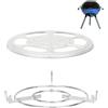 WELL GRILL Parti di ricambio per fornello da campeggio, riflettore di calore in acciaio inox e supporto per padella, pentola integrata per Campingaz Party Grill 400CV 400R barbecue a gas