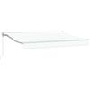 LKJephalotrop Tenda da sole retrattile manuale, 3 x 2,5 m, con braccio articolato, con manovella in poliestere e alluminio, colore bianco, tenda a semicassetta, per terrazza, giardino e balcone