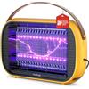 Buzbug Insetticida a LED, 10 anni di durata della lampada, 2800 V, forte trappola per zanzare e mosche, sostenibile con basso consumo energetico, lampada per zanzare, repellente per zanzare (giallo)