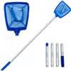 KAHEIGN 155CM Rete per Skimmer per Piscina con Polo, Rete per Pulizia delle Foglie della Piscina Schiumatoio a Maglia Fine con 4 Robuste Pali in Alluminio per Pulizia Piscinas Giardino Stagno Fontana