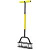 QWORK® Rullo per Prato Manuale da 100 cm - Aeratore Manuale con Design a Molla per la Ventilazione del Terreno - Attrezzo da Giardino per Terreni compatti, Terreni argillosi e Cura del Prato - Nero