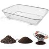 Kinesgsg Colino da Giardino, Setaccio per Terreno Acciaio Inossidabile, Colino per Compost Quadrato a Maglia Fine, Setaccio da Giardino Non Sogget, per Detriti, Pietre, Fertilizzante, Fattoria