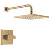 Delta Faucet Raincan T14268-CZ-PP - Kit di finiture per valvola doccia a forma quadrata e monofunzione, soffione doccia a pioggia, colore bronzo champagne T14268-CZ-PP (valvola non inclusa)