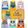 Thoughtfully Gourmet Tè Set Regalo per Amanti dei Gatti - 24 Bustine | 24 bustine in 6 gusti con illustrazioni di gatti e citazioni divertenti - regalo per mamme e papà di gatti