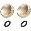 PATIKIL Pulsante Dell'Otturatore Fotocamera, 2 Pezzi 12mm Superficie Concava Pulsanti Di Scatto In Puro Rame Per Nikon Per Fujifilm Per Leica DSLR/SLR, Oro Opaco