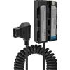 CableFair NP-F550 - Batteria fittizia a D-Tap P-Tap maschio, cavo di alimentazione a spirale adatto per Sony NP-F550/570/970 e Atomos Ninja V Shogun Monitor, 7,2 V, 2400 mAh, 32 pollici