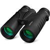 Binoteck Binoteck 10 x 42 binocolo professionale HD tetto BAK4 Prism Lens binocolo per bird watching, caccia, viaggi, sport, opera, concerto, borsa da trasporto