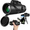 TRDEWR Telescopio Monoculare 80X100 Hd Zoom A Lungo Raggio 8000M Prisma Bak4 Con/senza Clip For Telefono Treppiede Caccia Campeggio Esterno Ingrandimento Nitido(BlackB With Tripod)