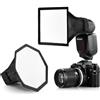 NEEWER 2pz Softbox per Flash Speedlight con Diffusore (Ottagono da 6, Quadrato da 6x5) Pieghevole con Custodia Compatibile con Canon Nikon Sony Godox NEEWER Z760 NW700 NW620 TT560 NW635II, NS2P