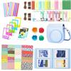 Leebotree Kit di accessori per fotocamera istantanea Instax Mini 13, blu ghiaccio | Custodia protettiva, album, filtri colorati, cornici e adesivi a tema, perfetta per regali e decorazioni fotografiche