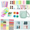 Leebotree Kit di accessori per fotocamera istantanea Instax Mini 13, verde laguna | Custodia protettiva, album, filtri colorati, cornici e adesivi a tema, perfetta per regali e decorazioni fotografiche