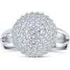 Bling Jewelry Set Di Gioielli Retrò Moderni Cubic Zirconia Pave Lever Back Drop Disco Ball Orecchini CZ Round Disco Ball Cocktail Statement Ring Per Donne .925 Sterling Silver