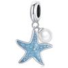 NINGAN Ciondolo a forma di stella marina in argento 925 Adatto per le signore braccialetto collana