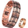 Jecanori Bracciale da uomo in rame puro al 99,99%